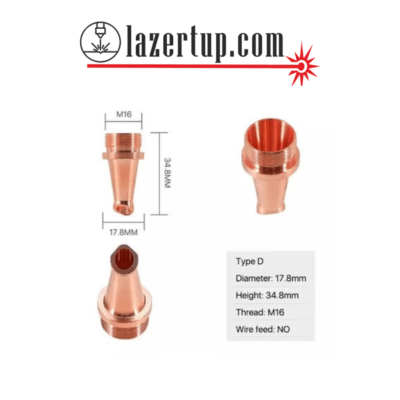 Fiber Lazer Kaynak Nozulu D17.8
