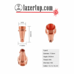 Fiber Lazer Kaynak Nozulu D17,8 34,8 mm
