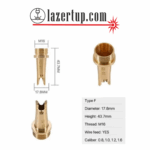 Fiber Lazer Kaynak Nozulu F Tip